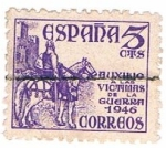 Stamps : Europe : Spain :  Ayuda a victimas de la guerra 1946
