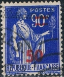 Stamps France -  TIPO PAZ DE 1937 SOBRECARGADO. Y&T Nº 482