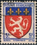 Sellos de Europa - Francia -  ESCUDOS DE PROVINCIAS. LION. Y&T Nº 572