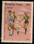 Stamps Burkina Faso -  COUPE DU MONDE DE FOOTBALL MEXICO`86