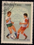 Stamps Burkina Faso -  COUPE DU MONDE DE FOOTBALL MEXICO`86