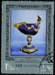 Stamps : Asia : Yemen :  Vase in form a vessel with Neptun in the back-ground. Paris