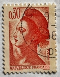 Stamps France -  Rostro-La Libertad Guiando al Pueblo.