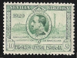 Stamps : Europe : Spain :  Rey Alonso XIII y vista de Barcelona