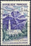 Stamps : Europe : France :  Eglise de Cilaos / Massif du Grand Bénard / Réunion