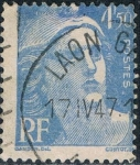 Stamps France -  MARIANNE DE GANDON 1945-47. Y&T Nº 718A