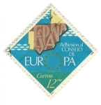 Stamps Spain -  ADHESION AL CONSEJO DE EUROPA