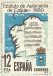 Stamps Spain -  ESTATUTO DE AUTONOMIA DE GALICIA 1980