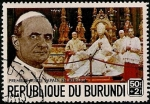 Stamps Burundi -  Primera visita del Papa a Africa