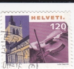 Sellos de Europa - Suiza -  Violín