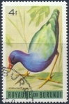 Stamps Burundi -  Porphyrio alba