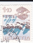Stamps Switzerland -  Paisaje y horóscopo-Picis