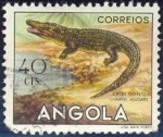 Stamps : Africa : Angola :  Cocodrilo