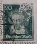 Stamps Germany -  beethoven.ludwvah. deutfches reich 1926