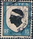 Sellos de Europa - Francia -  ESCUDOS DE PROVINCIAS 1946. CÓRCEGA. Y&T Nº 755