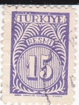 Stamps : Asia : Turkey :  CIFRAS