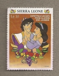 Stamps : Africa : Sierra_Leone :  Felicitaciones navideñas de Aladino y Jazmin