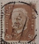 Stamps Germany -  presidente paul von hinderburg.deutfches reich 1931