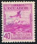 Stamps Ecuador -  CONMEMORACION DEL PRIMER VUELO POSTAL EN ECUADOR