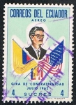 Stamps Ecuador -  GIRA DE CONFRATERNIDAD JULIO DE 1962
