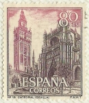 Stamps Spain -  LA CATEDRAL . SEVILLA