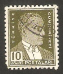 Stamps Turkey -  813 - Ataturk