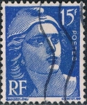 Stamps : Europe : France :  MARIANNE DE GANDON 1951. Y&T Nº 886