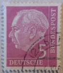 Stamps : Europe : Germany :  wilhelm pieck. deutsche bundespost