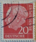 Stamps : Europe : Germany :  wilhelm pieck. deutsche bundespost