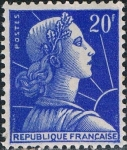 Stamps France -  MARIANNE DE MULLER 1955-59. Y&T Nº 1011B