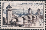 Stamps France -  TURISMO 1955. PUENTE VALENTRÉ, EN CAHORS. Y&T Nº 1039