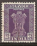 Stamps : Asia : India :  Pilar en Sarnath.