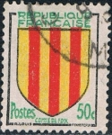 Stamps : Europe : France :  ESCUDOS DE PROVINCIAS 1955. CONDADO DE FOIX. Y&T Nº 1044