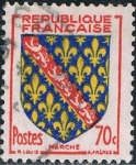 Stamps : Europe : France :  ESCUDOS DE PROVINCIAS 1955. MARCHE. Y&T Nº 1045