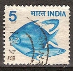 Stamps : Asia : India :  Japuta,Hilsa y gamba.