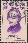 Stamps : Europe : France :  PERSONAJES. FREDERIC CHOPIN. Y&T Nº 1086