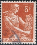 Stamps France -  COSECHADORA 1957-59. Y&T Nº 1115
