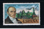 Sellos de Europa - Espaa -  Edifil  2173  125º Aniver. del Ferrocarril Barcelona-Mataró.  
