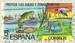 Stamps Spain -  PROTEGE LAS AGUAS Y ZONAS HUMEDAS