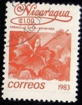 Stamps Nicaragua -  Hibiscus rosa - sinensis