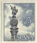 Stamps Spain -  MONUMENTO A COLON . BARCELONA