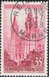 Stamps France -  TURISMO 1957. CATEDRAL DE ROUEN. Y&T Nº 1129