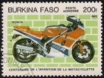 Sellos de Africa - Burkina Faso -  Centenario de la Invención de la Motocicleta