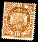 Stamps : America : Bolivia :  Coat of arms 1894