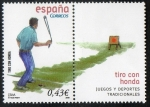 Stamps Spain -  4416- Juegos y deportes tradicionales. Tiro con honda.