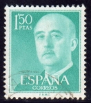 Stamps Spain -  1955-56 General Franco - Edifil:1155