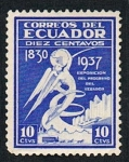 Stamps Ecuador -  EXPOSICION DEL PROGRESO DEL ECUADOR 1830-1937