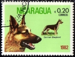 Stamps Nicaragua -  German Shepherd