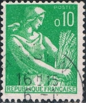 Stamps : Europe : France :  COSECHADORA 1960-61. Y&T Nº 1231