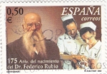 Stamps Spain -  175 Aniv. del nacimiento del Dr. Federico Rubio       (L)